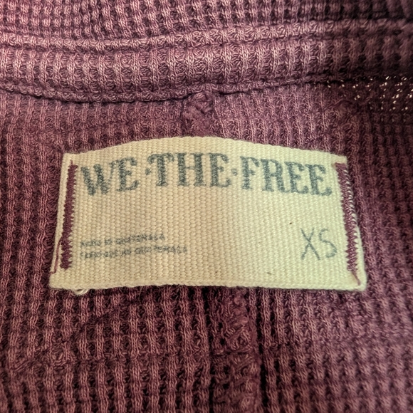 Free People Purple Ribbed Knit Top - Picture 2 of 3